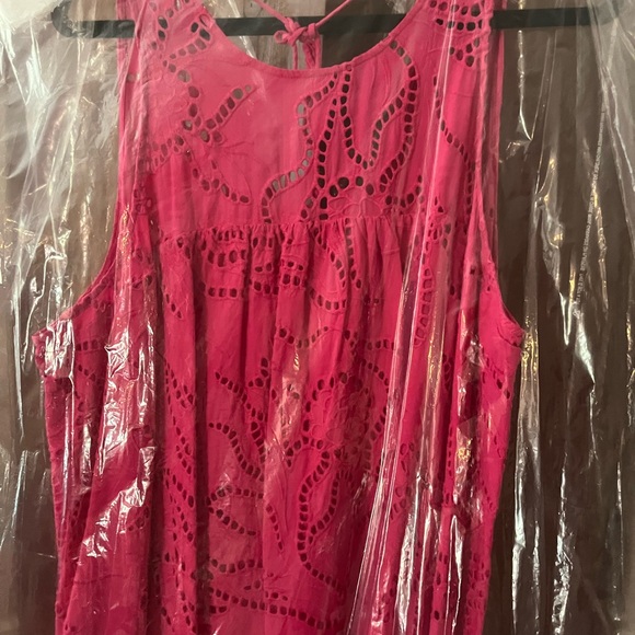 Anthropologie Pink Eyelet Maxi Maeve - Picture 4 of 5